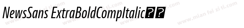 NewsSans ExtraBoldCompItalic字体转换